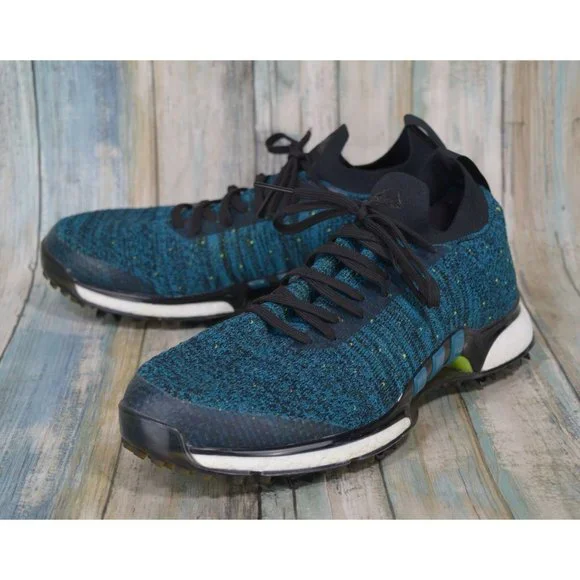 Adidas Tour360 XT PrimeKnit PK Golf Shoes Men's Size 10 Black Teal Cleats F35407